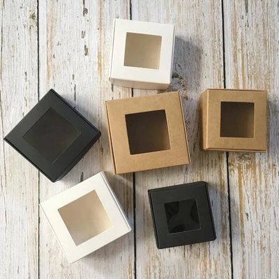 スクウェア 透明 クラフト 紙 アクセサリー ホワイト カード プレゼント 直接 熱スタンプ