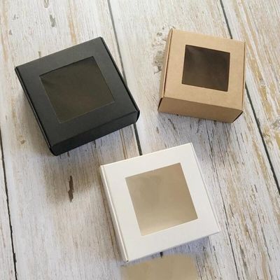 スクウェア 透明 クラフト 紙 アクセサリー ホワイト カード プレゼント 直接 熱スタンプ