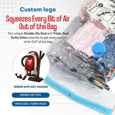 パーソナライズされたサイズ PET PE 収納オーガナイザー スペース節約用衣料品収納用 Ziplock バッグ