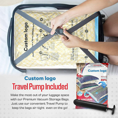 パーソナライズされたサイズ PET PE 収納オーガナイザー スペース節約用衣料品収納用 Ziplock バッグ