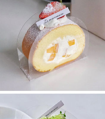 食品レベルのPETフィルム素材 透明パンのケーキボックス 小型結婚式菓子