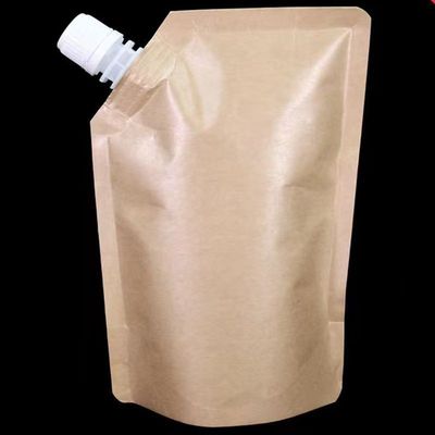 クリームのためのスタンドアップスプートポーチ 化粧品液体クラフト紙 プラスチックラミネート材料