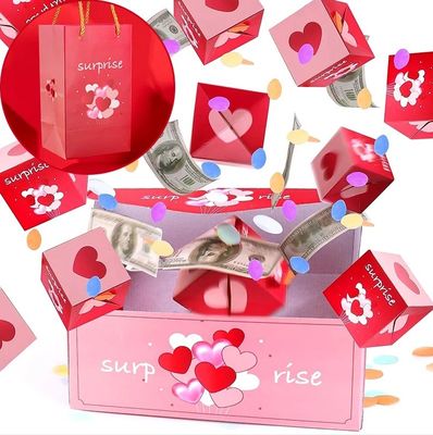 優雅な紙包装箱 オーダーメイド ブティック クリスマス ギフト スクラップブック 驚き爆弾