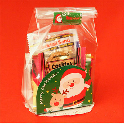 カスタムオーダー 手作り DIY ビスケットバッグ PE プラスチック色 底のトーストバッグ クリスマス