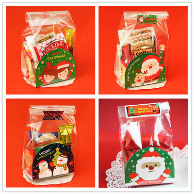 カスタムオーダー 手作り DIY ビスケットバッグ PE プラスチック色 底のトーストバッグ クリスマス