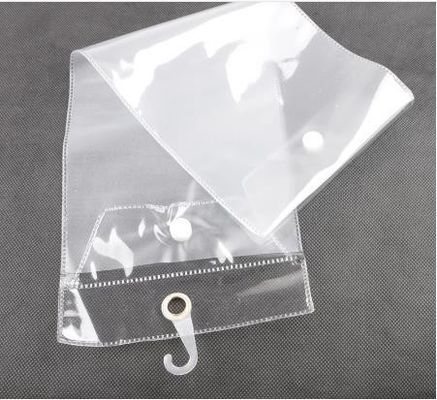 透明なPvcバッグ ヘアエクステンション ロゴ付きプラスチックパッケージ化粧品用にカスタマイズされた