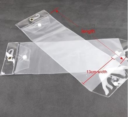 透明なPvcバッグ ヘアエクステンション ロゴ付きプラスチックパッケージ化粧品用にカスタマイズされた