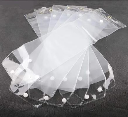 透明なPvcバッグ ヘアエクステンション ロゴ付きプラスチックパッケージ化粧品用にカスタマイズされた