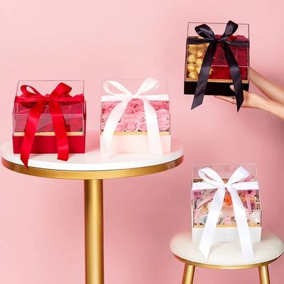 バレンタインデーと母親の日 プレゼント 硬い箱付き オーダーメイド 心形の花箱