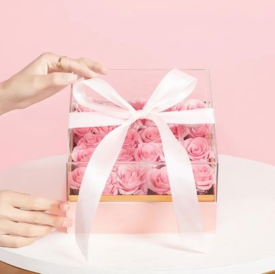 バレンタインデーと母親の日 プレゼント 硬い箱付き オーダーメイド 心形の花箱
