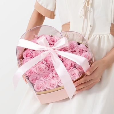 バレンタインデーと母親の日 プレゼント 硬い箱付き オーダーメイド 心形の花箱