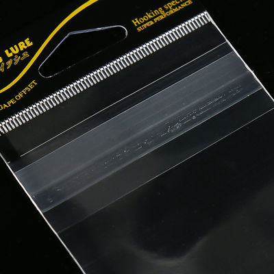 透明なヘッダーカード セルロファンの自己貼着型 釣りハグ用のOPPバッグ