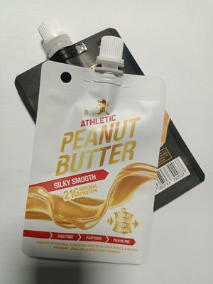 トマトソースの包装 スプウットポーチ CPE PET VA PE素材とアルミニウムラミネートフィルム