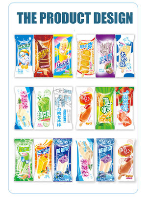透明な冷凍アイスクリームのためのカスタム印刷熱密封プラスチックアイスパッケージ