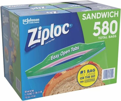 プラスチック PP グラバー印刷 簡単にタブを開ける サンドイッチ LDPE 冷蔵庫 Ziplock バッグ