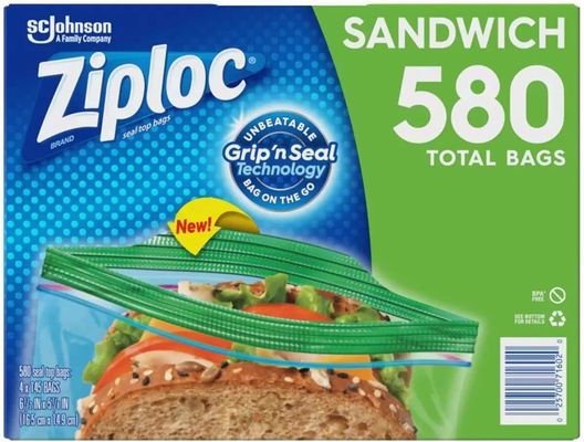 プラスチック PP グラバー印刷 簡単にタブを開ける サンドイッチ LDPE 冷蔵庫 Ziplock バッグ