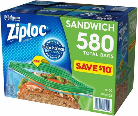 プラスチック PP グラバー印刷 簡単にタブを開ける サンドイッチ LDPE 冷蔵庫 Ziplock バッグ