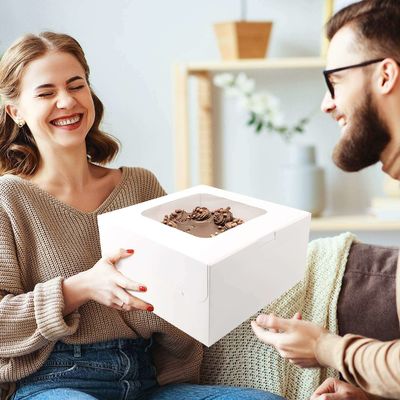 白紙パン箱と窓 方形紙箱 使い捨てケーキ箱