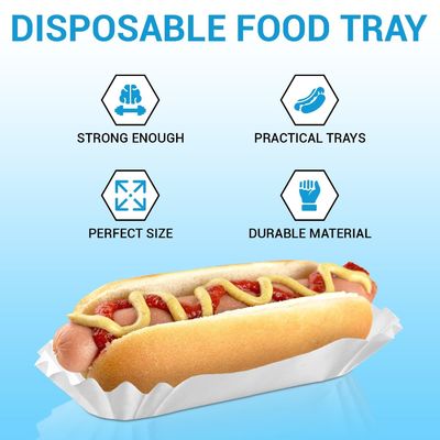 6インチ食品のための使い捨てパック ホワイトフルートサンドイッチ ハンバーガーとアセプティックボックスでより多くの