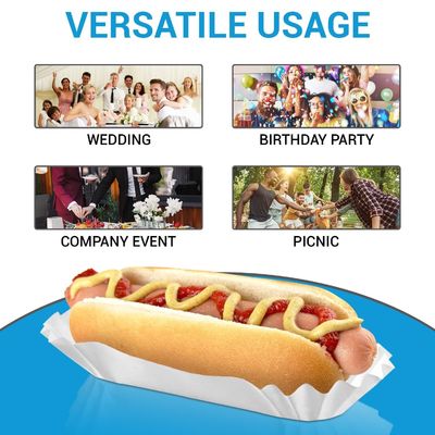 6インチ食品のための使い捨てパック ホワイトフルートサンドイッチ ハンバーガーとアセプティックボックスでより多くの