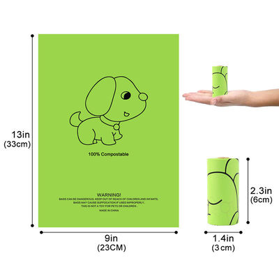 配送のために2つのロール 15個分分解可能な輸入原材料 PET 犬猫 POPゴミ袋