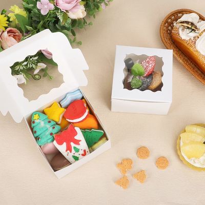 カスタマイズされたカラー 10x10x10 デザートとペーストリーを包装するための四角ケーキボックス