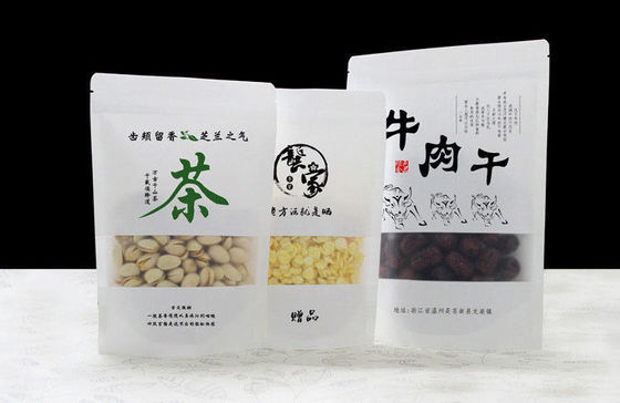 50~200ミクロン厚さ スタンドアップポック 茶袋包装用クラフト紙袋