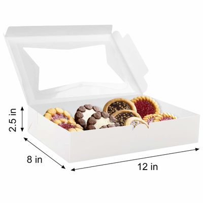 10 12インチ高いチーズケーキ カップケーキ 透明窓の紙パン箱