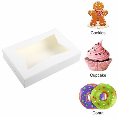 10 12インチ高いチーズケーキ カップケーキ 透明窓の紙パン箱