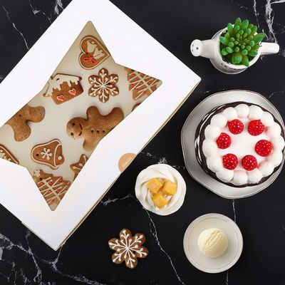 10 12インチ高いチーズケーキ カップケーキ 透明窓の紙パン箱