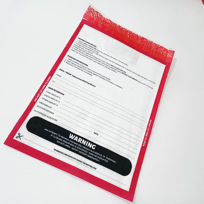 ISO9001 認定 現金 セキュリティ クーリヤーの プラスチック バッグ バルブ付き 銀行 預金 バッグ