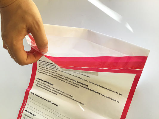 ISO9001 認定 現金 セキュリティ クーリヤーの プラスチック バッグ バルブ付き 銀行 預金 バッグ