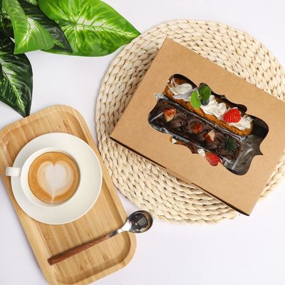 ホワイト食品級 職人用紙 パン屋 ビスケット 包装 PVC 窓付き