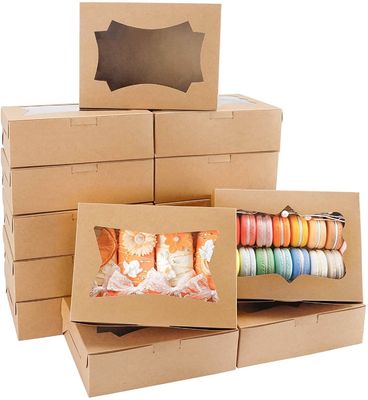 ホワイト食品級 職人用紙 パン屋 ビスケット 包装 PVC 窓付き