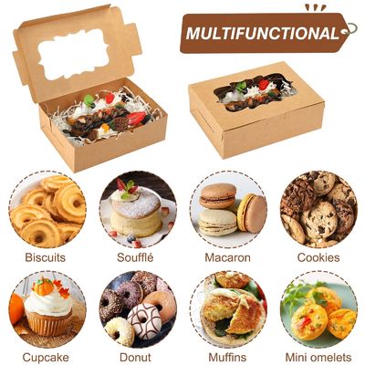 ホワイト食品級 職人用紙 パン屋 ビスケット 包装 PVC 窓付き