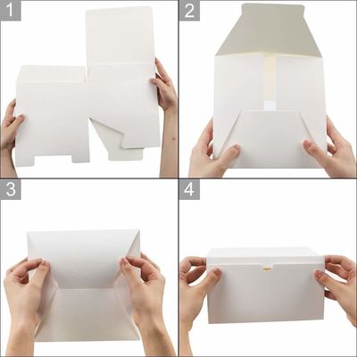 包装素材 白 12 パック 8x8x4 インチ 紙 誕生日 プレゼント 蓋付き
