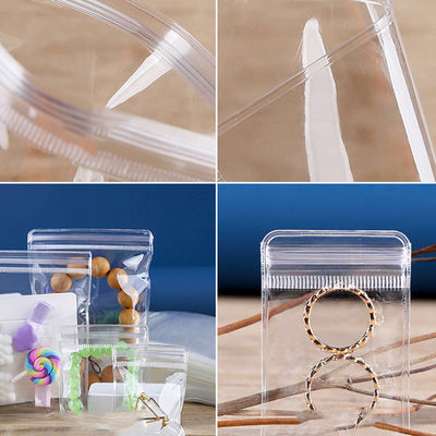 シッパートップシール オーダーメイドロゴ付き 小宝石袋 厚い透明なプラスチック耳袋
