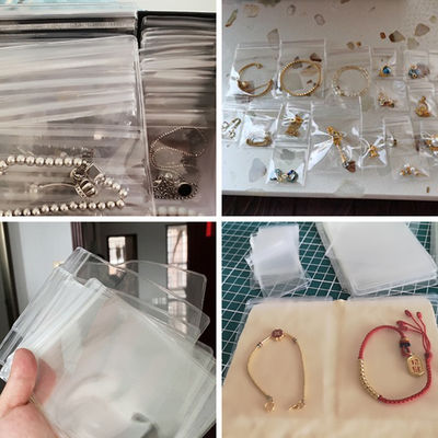シッパートップシール オーダーメイドロゴ付き 小宝石袋 厚い透明なプラスチック耳袋