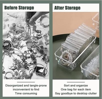 オーダーメイド プリント ロゴ プラスチック ゼッパー 鍵袋 宝石 袋 ネックレス ゼッパー バッグ