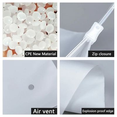 環境に優しいカスタム印刷 プラスチック製の包装 透明 PE 凍結式ジッパーバッグ